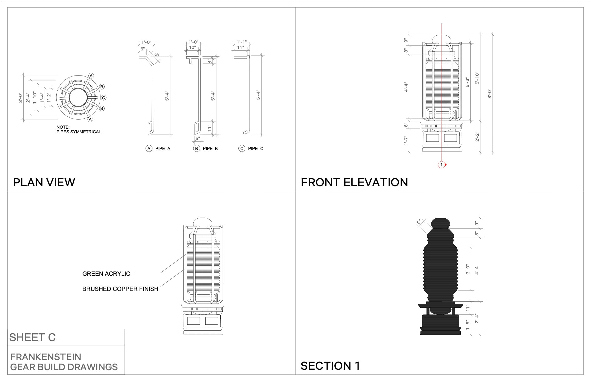 Frankenstein — Plans & Construction 5