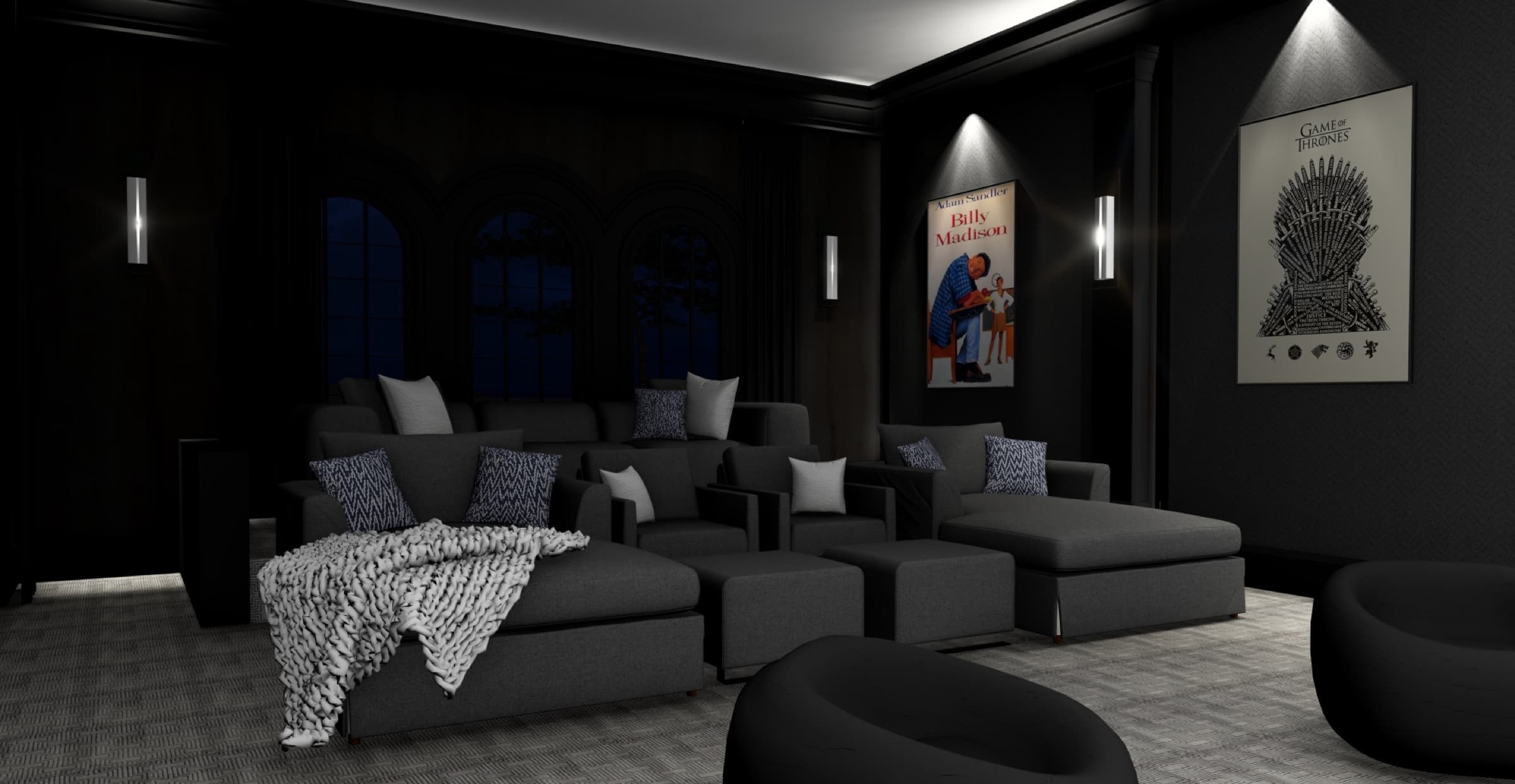 Luxury Add-On — Media Room - Rendering