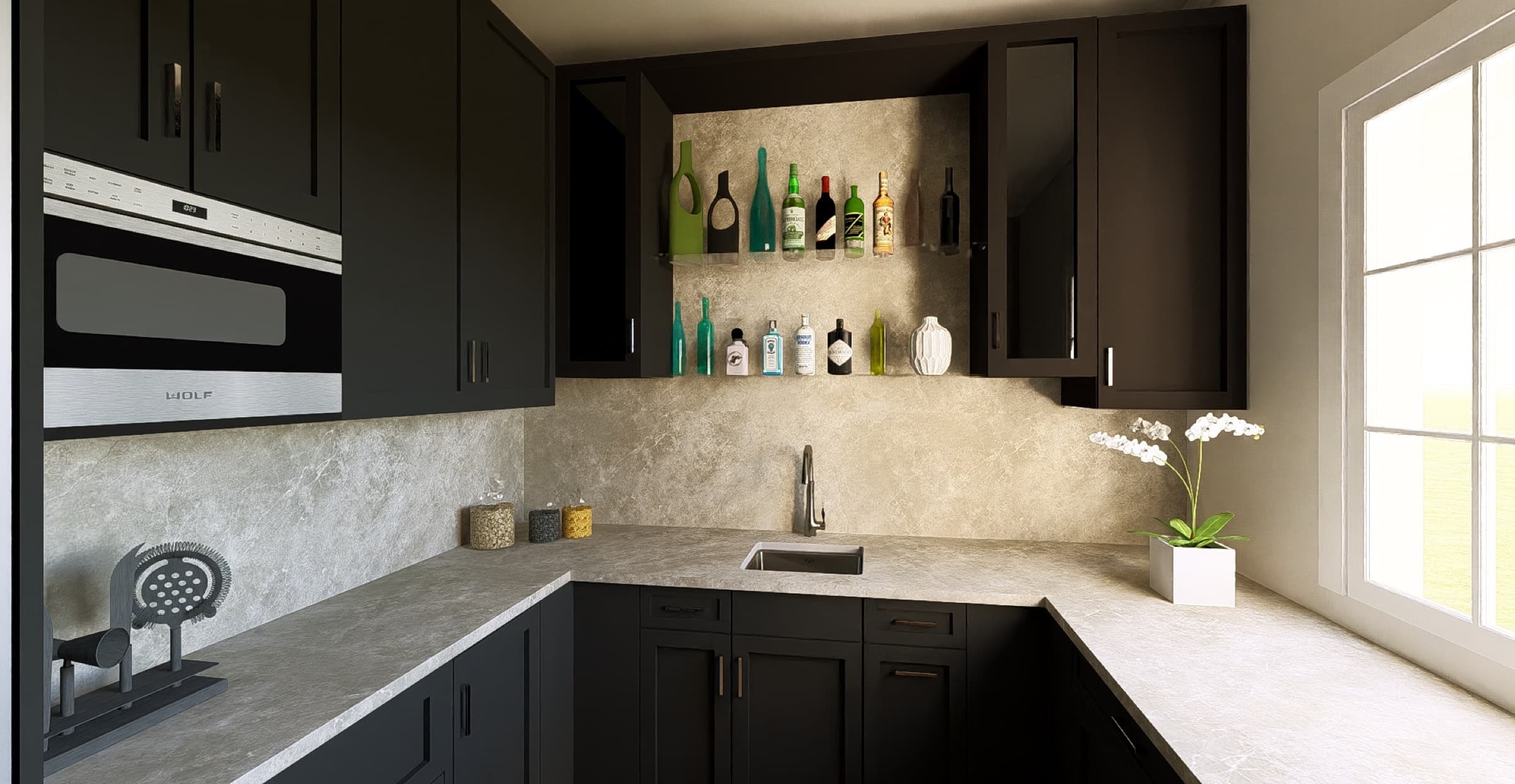 Luxury Add-On — Wet Bar - Rendering
